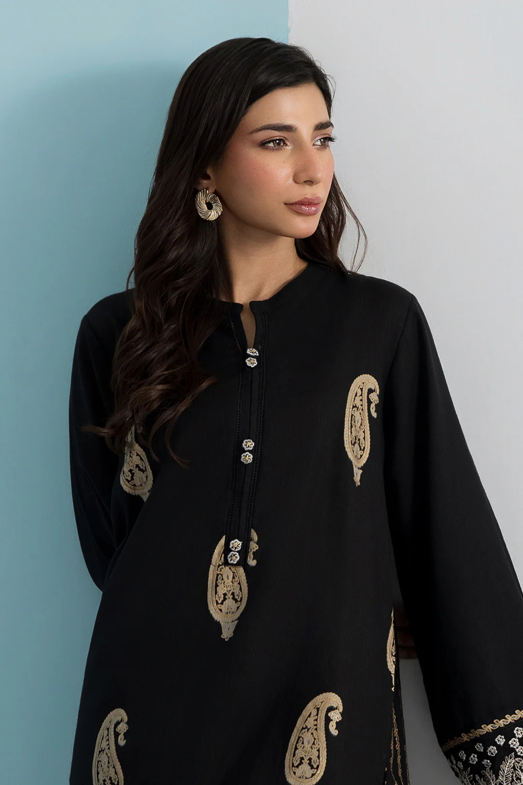 Embroidered Kurta Dupatta - 2256 - Image 3