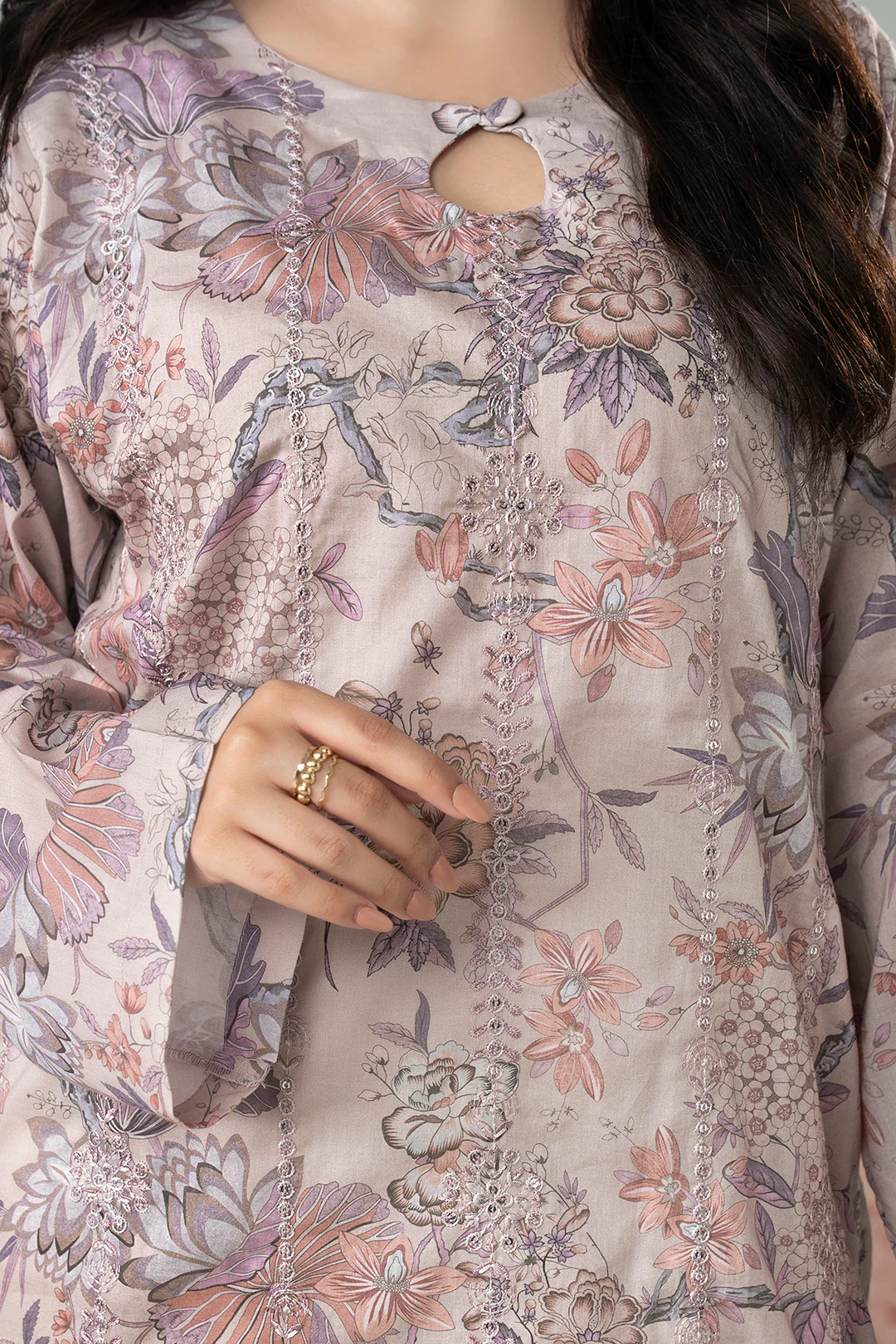 Embroidered Kurta Dupatta - 1433 - Image 3