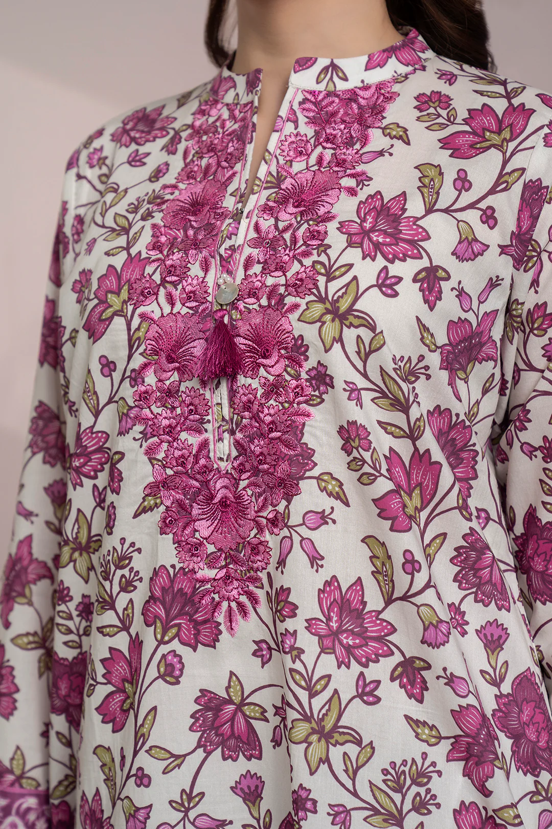 Embroidered Kurta Dupatta - 1553 - Image 4