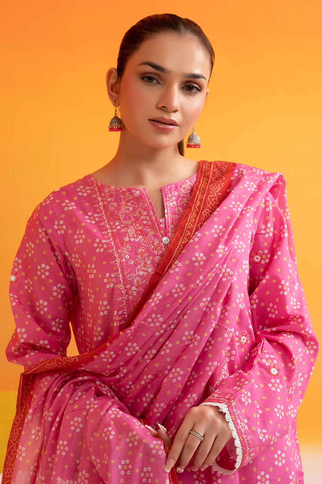 Embroidered Kurta Dupatta - 1809