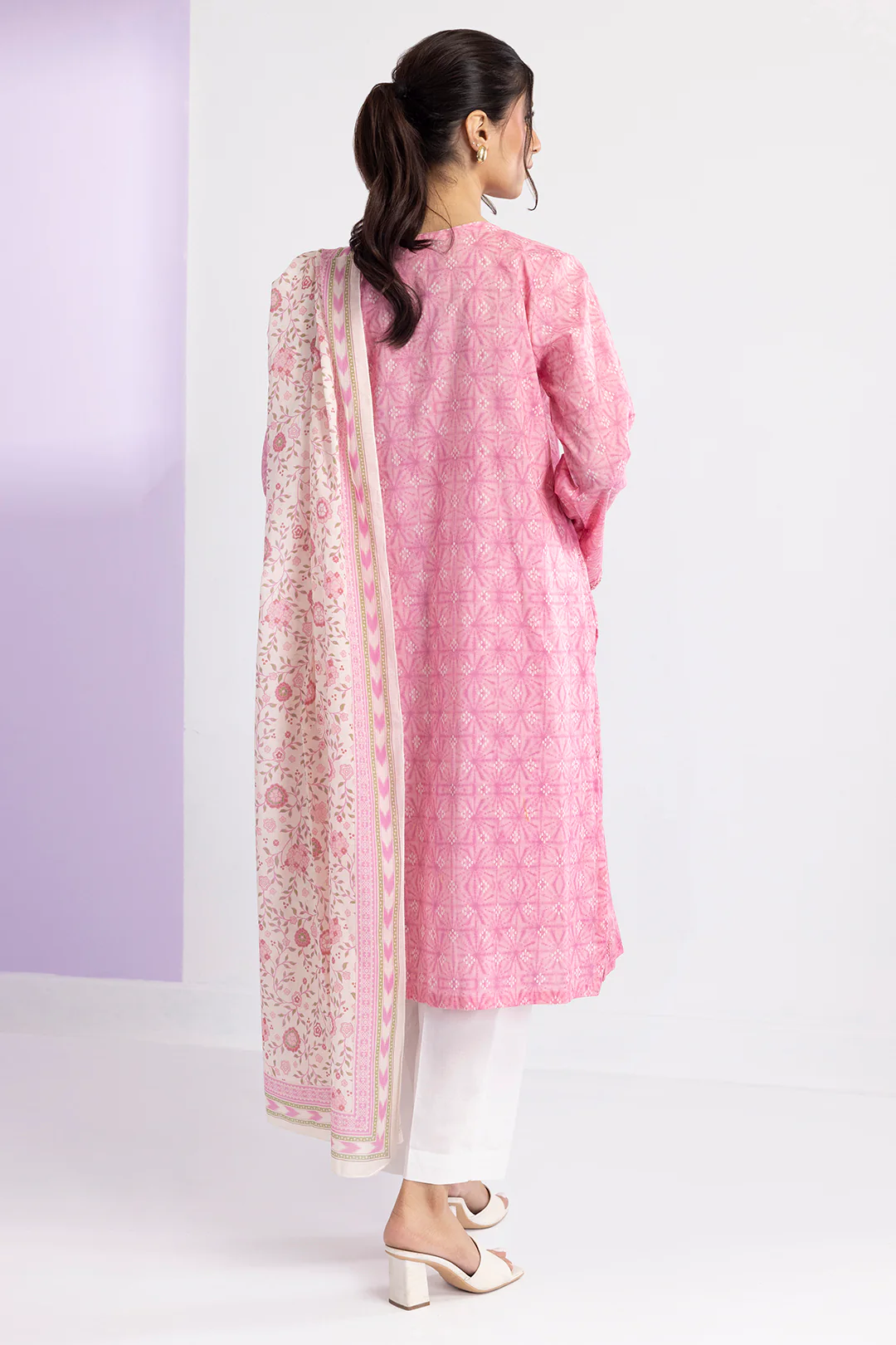 Embroidered Kurta Dupatta - 1851 - Image 5