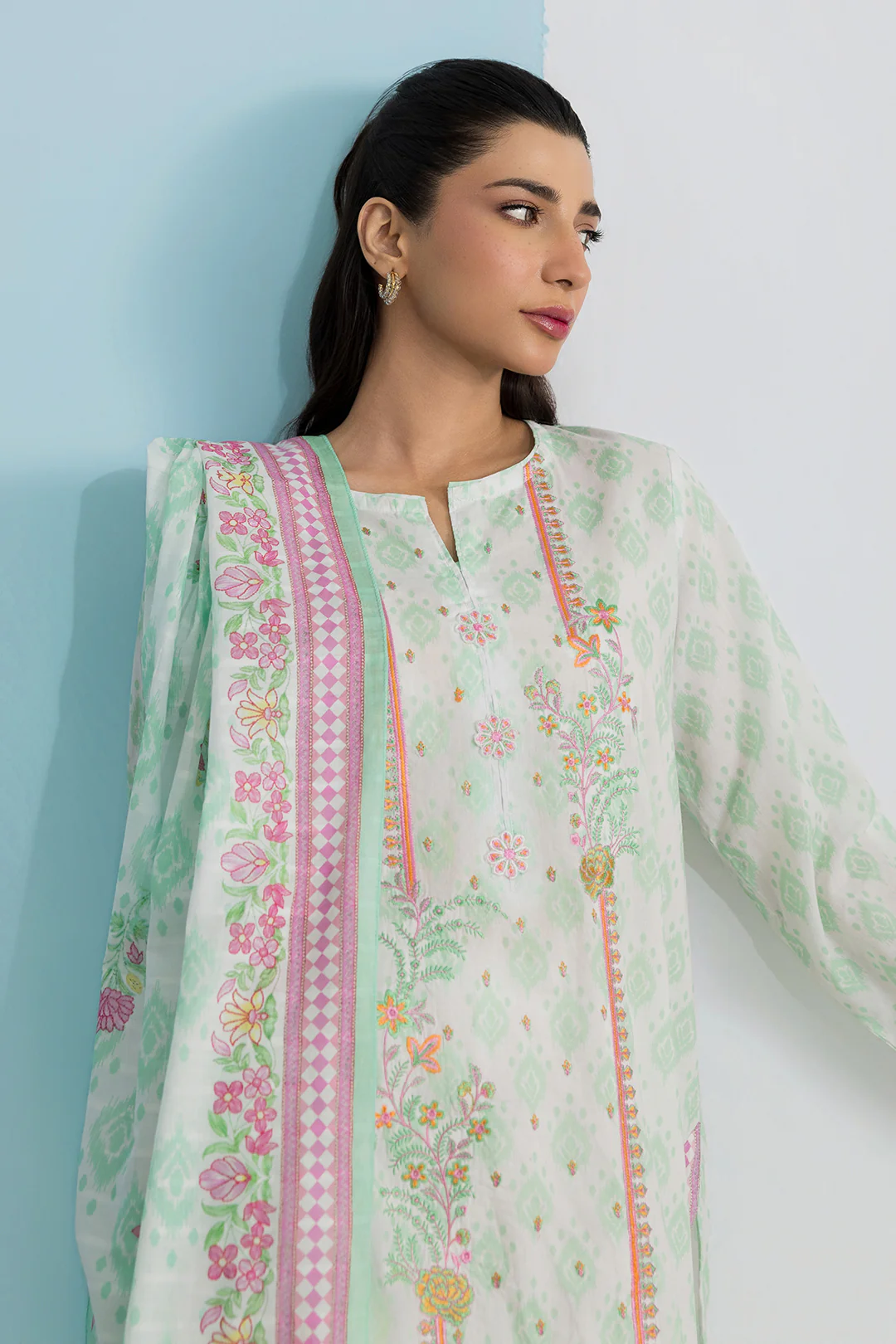 Embroidered Kurta Dupatta - 2290 - Image 3