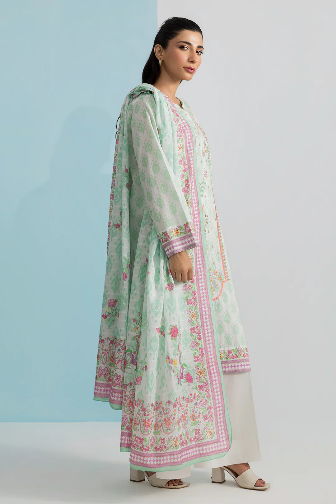 Embroidered Kurta Dupatta - 2290 - Image 8