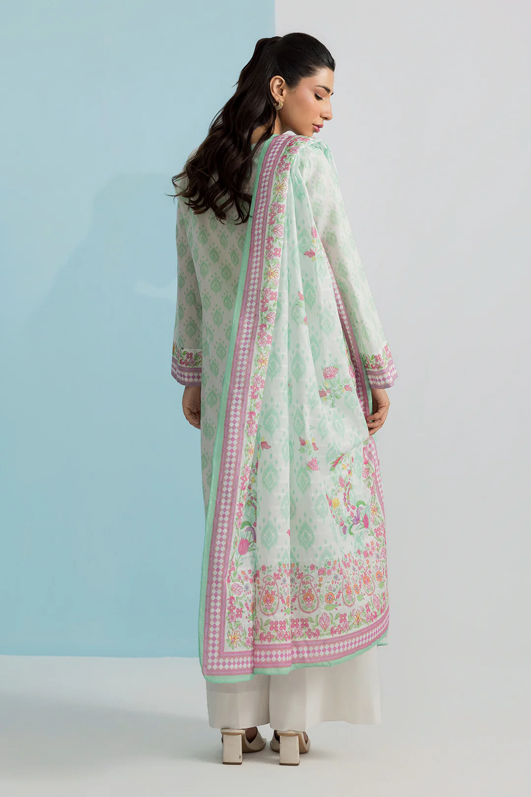 Embroidered Kurta Dupatta - 2290 - Image 9