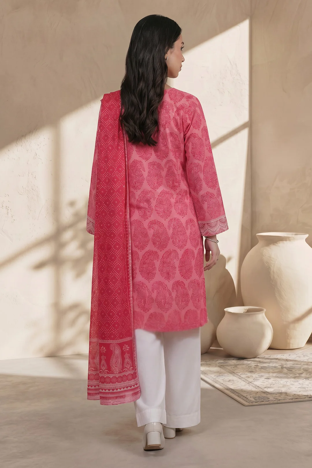 Embroidered Kurta Dupatta - 2128 - Image 7