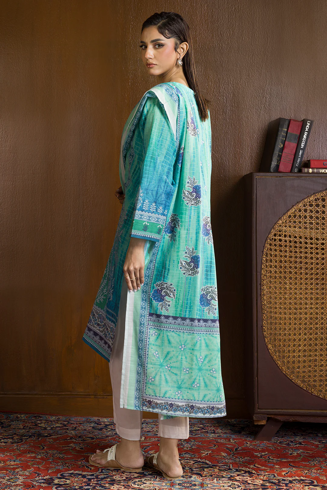 Embroidered Kurta Dupatta - 3064 - Image 11