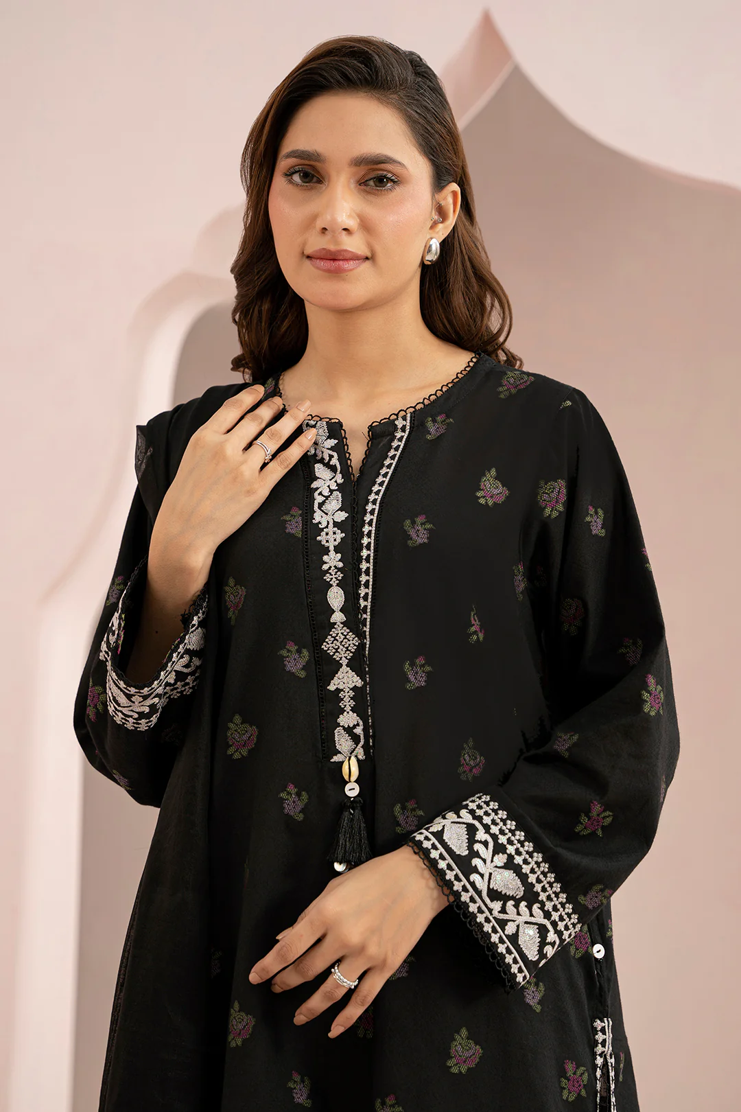Embroidered Kurta Dupatta - 3345 - Image 2