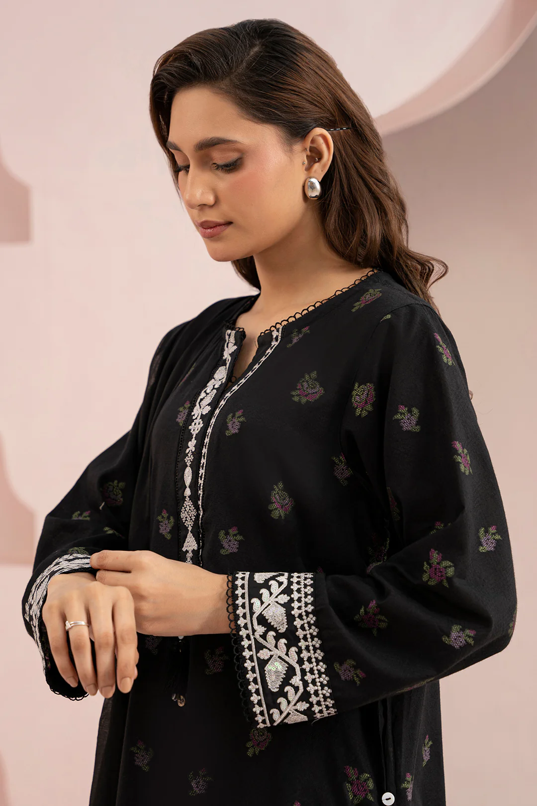 Embroidered Kurta Dupatta - 3345 - Image 5