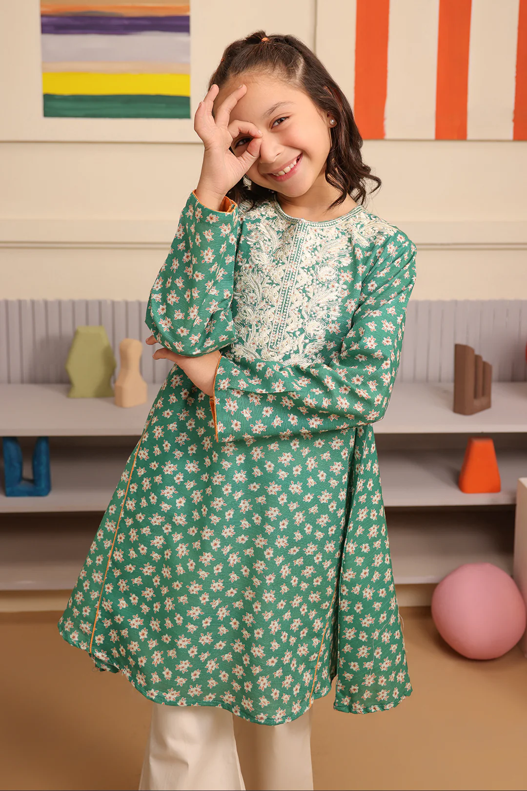 Embroidered Kurta - 1701