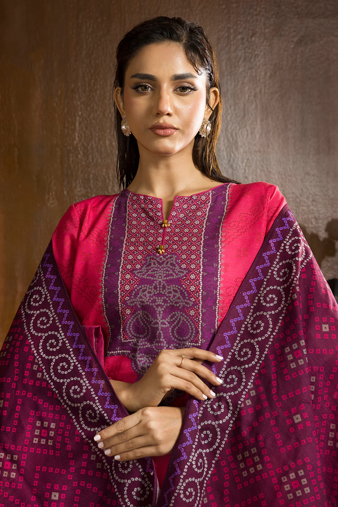 Kurta Shawl Trouser - 3007 - Image 2
