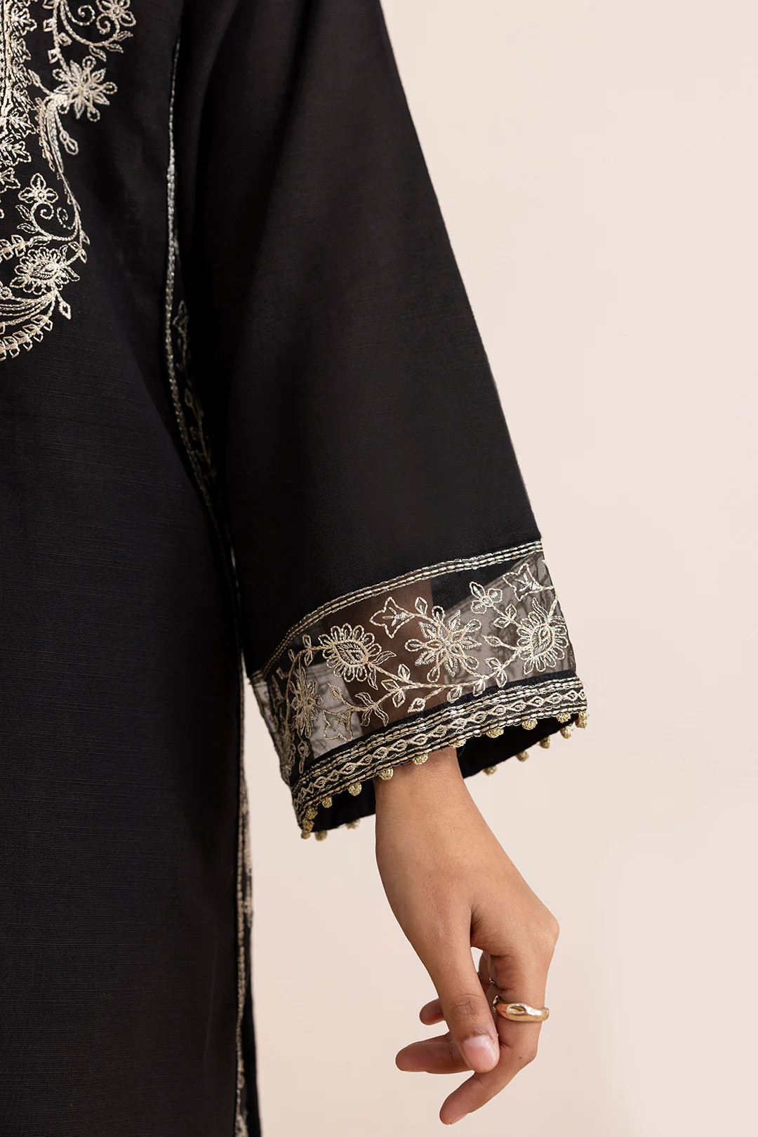 Embroidered Kurta Shawl Trouser - 3374 - Image 6