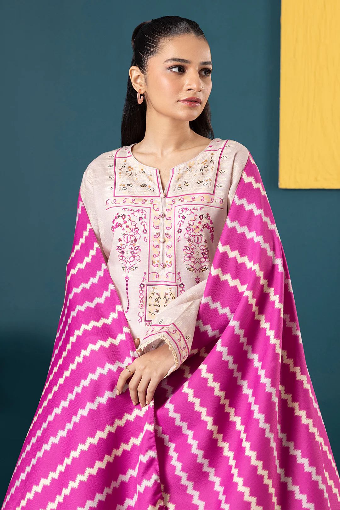 Kurta Shawl Trouser - 2706 - Image 2
