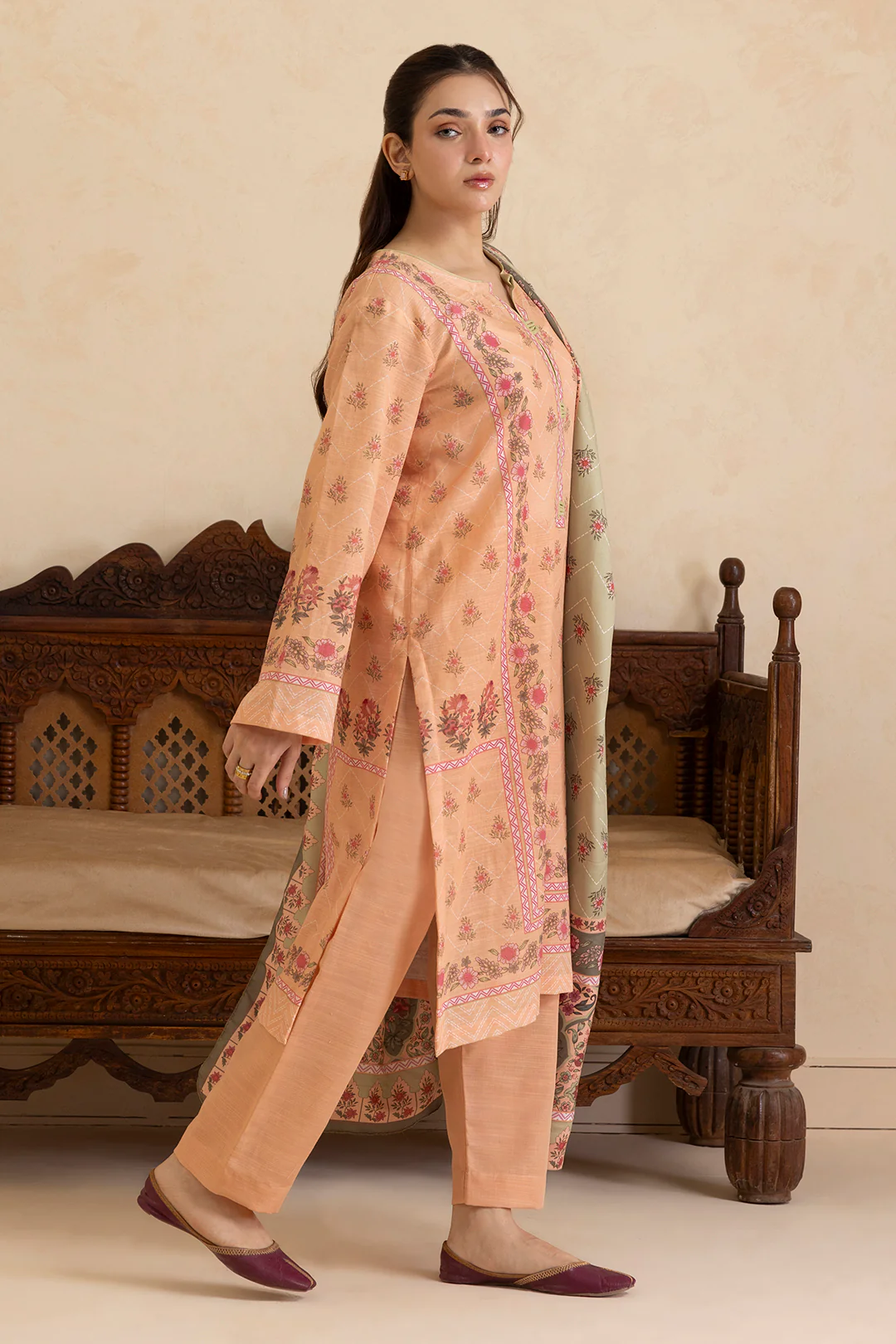 Kurta Shawl Trouser - 2784 - Image 3