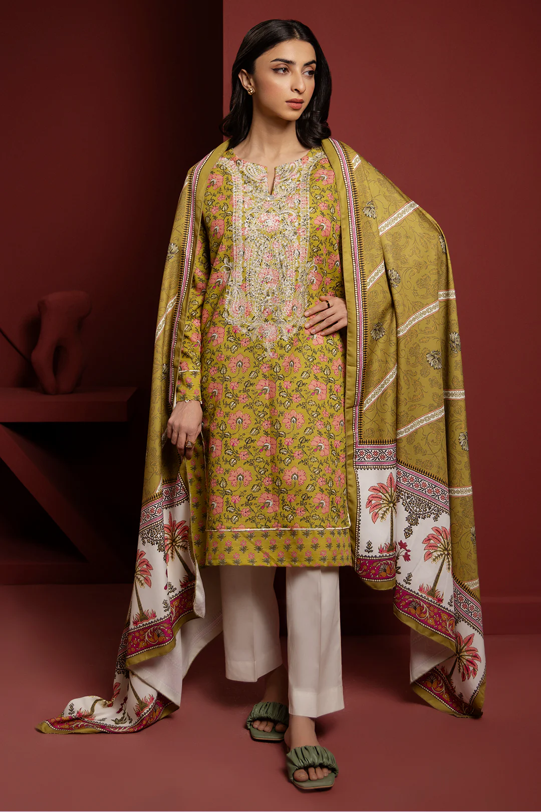 Embroidered Kurta Shawl - 3036 - Image 18