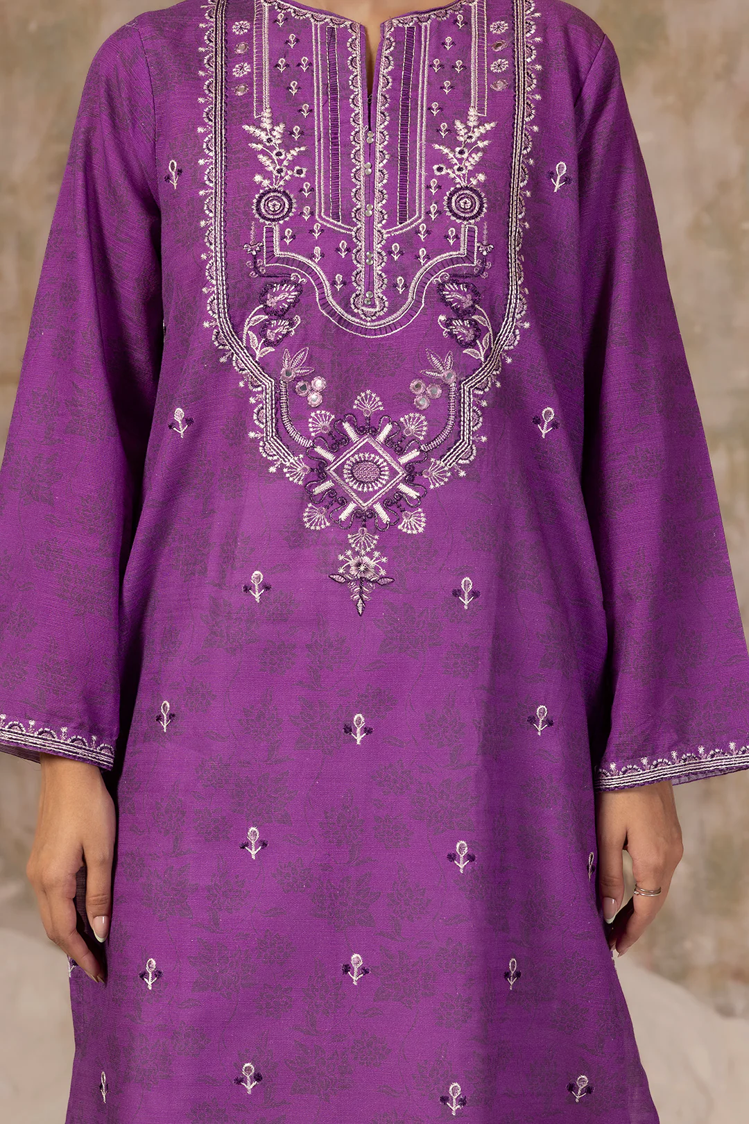 Embroidered Kurta Shawl - 3085 - Image 6