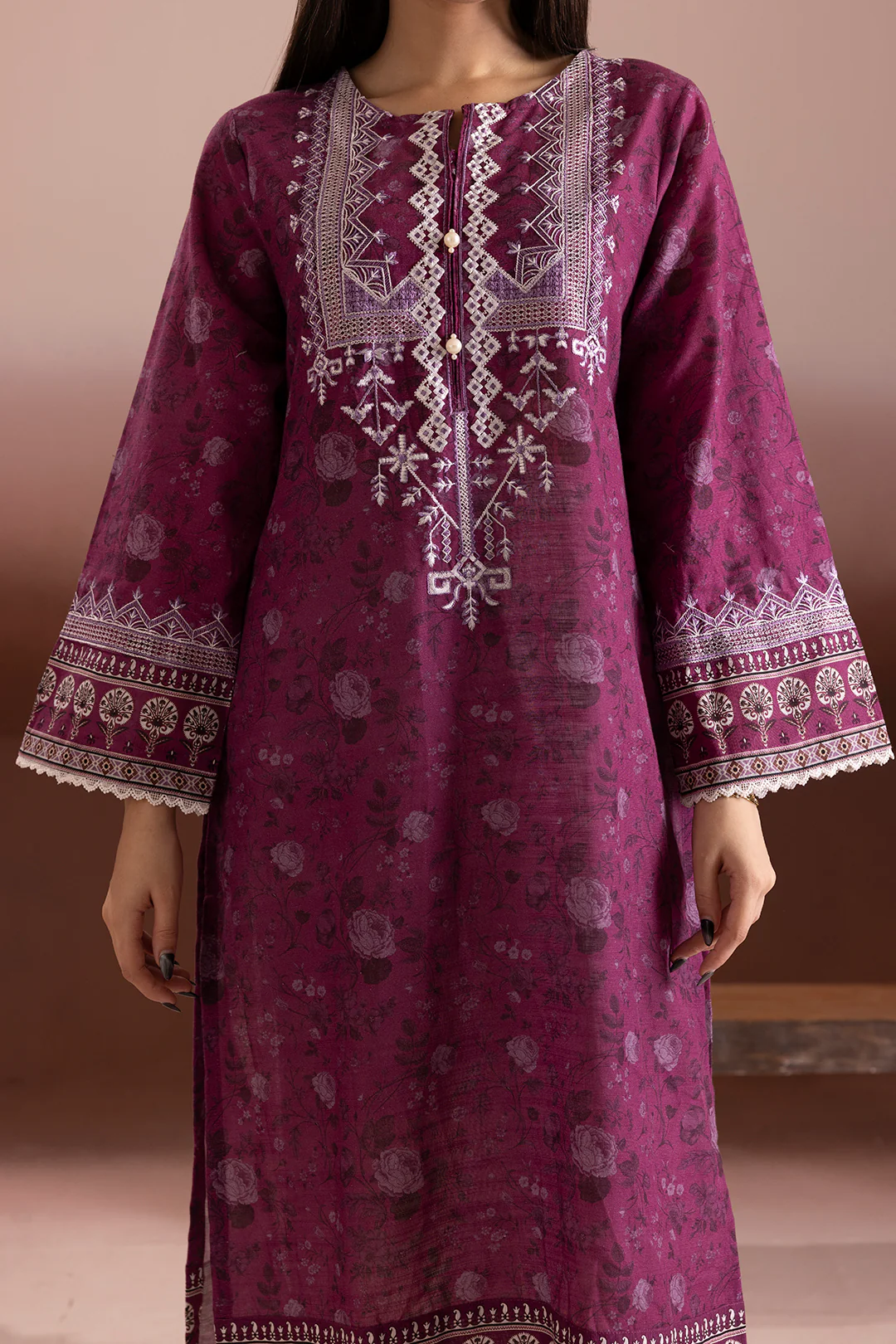 Embroidered Kurta Shawl - 3145 - Image 5