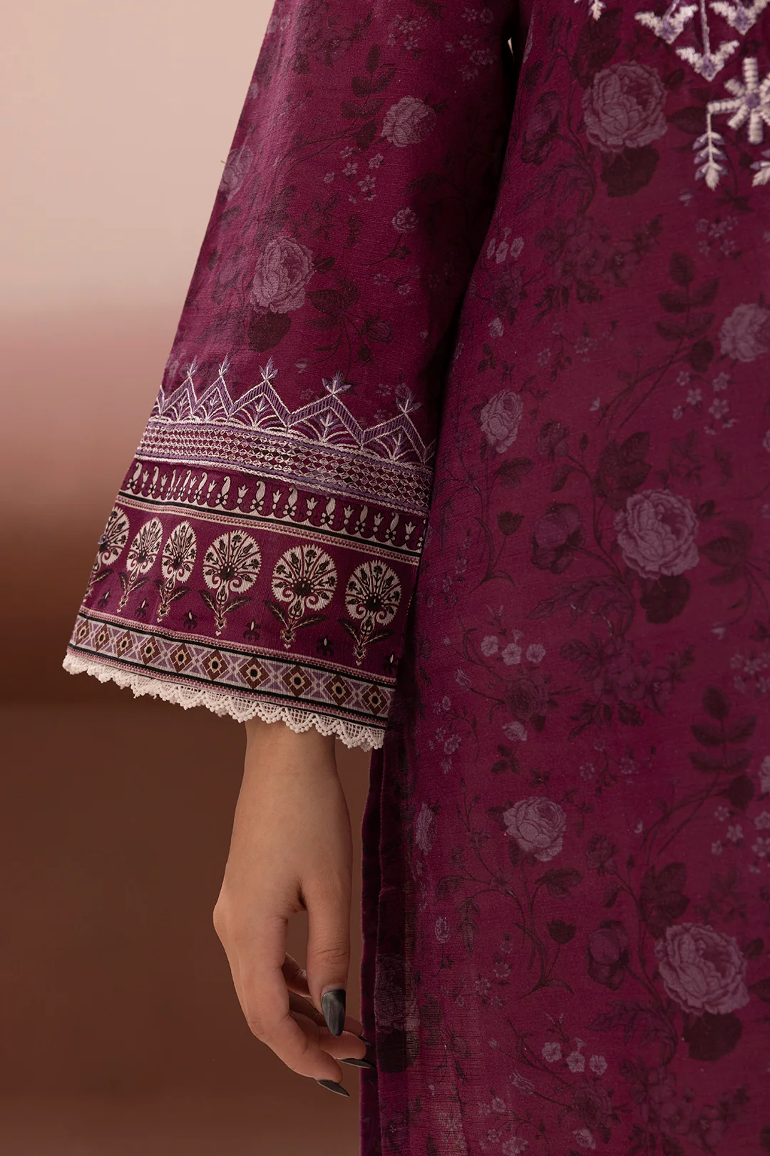 Embroidered Kurta Shawl - 3145 - Image 7