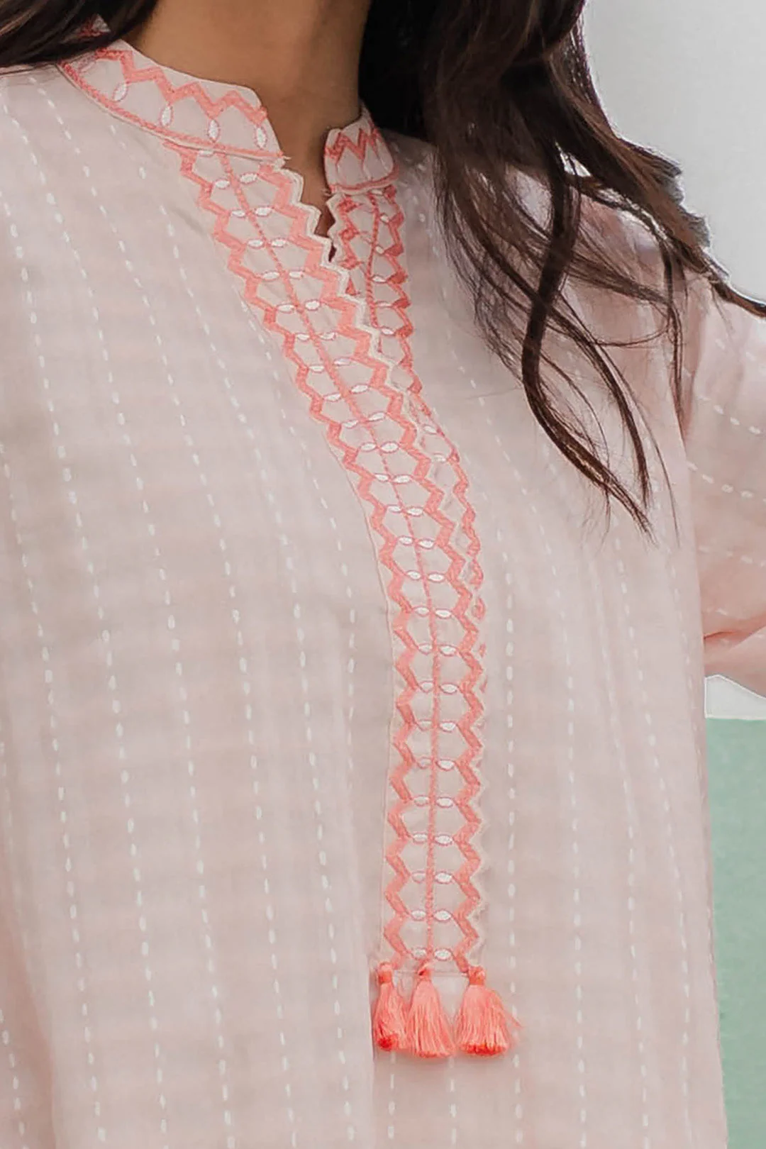 Embroidered Kurta Trouser - 0678 - Image 4
