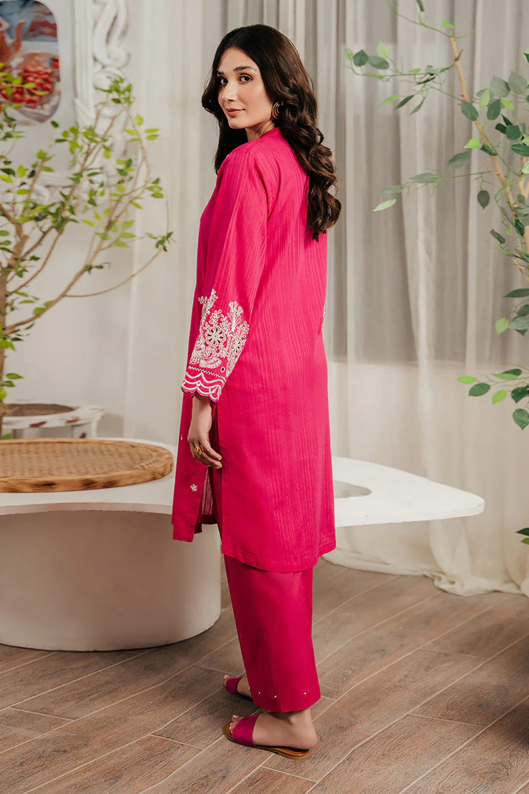 Embroidered Kurta Trouser - 0890 - Image 5