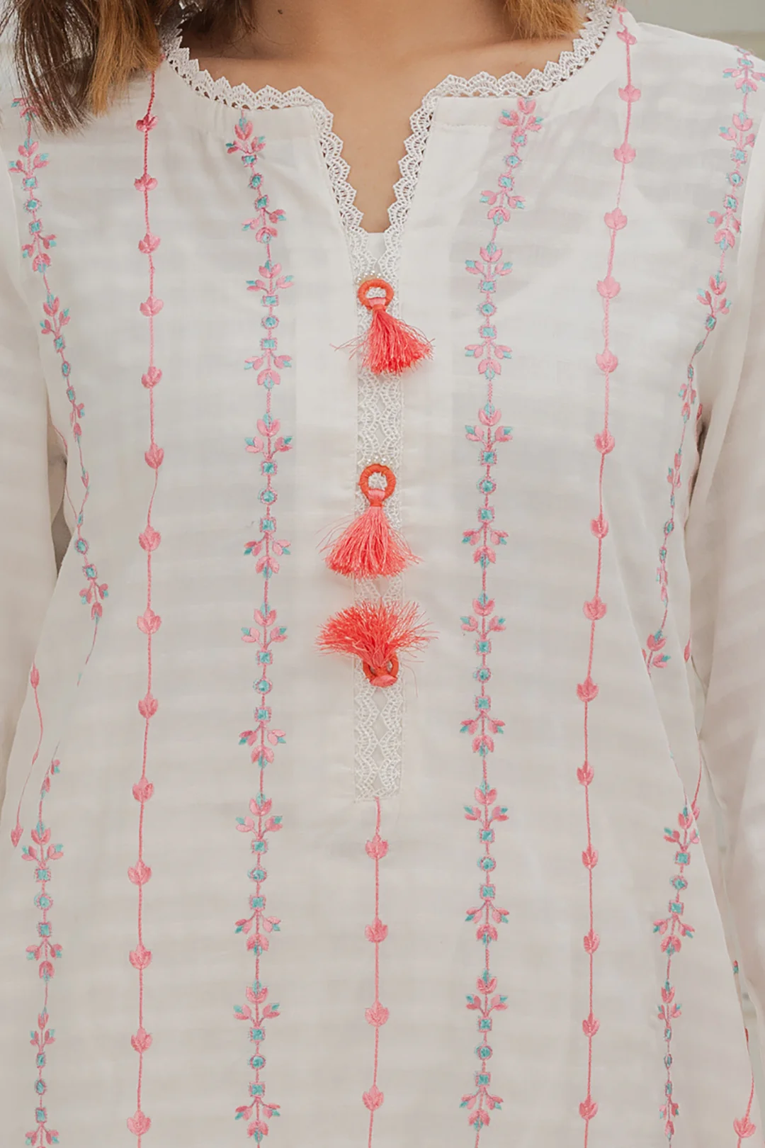 Embroidered Kurta Trouser - 0981 - Image 4
