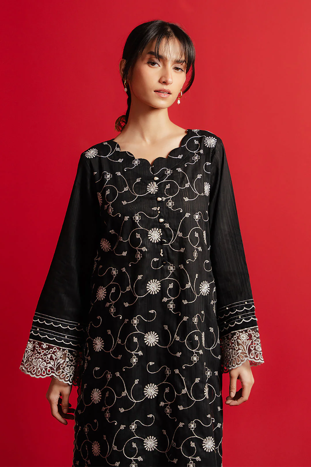 Embroidered Kurta Trouser - 1223 - Image 3
