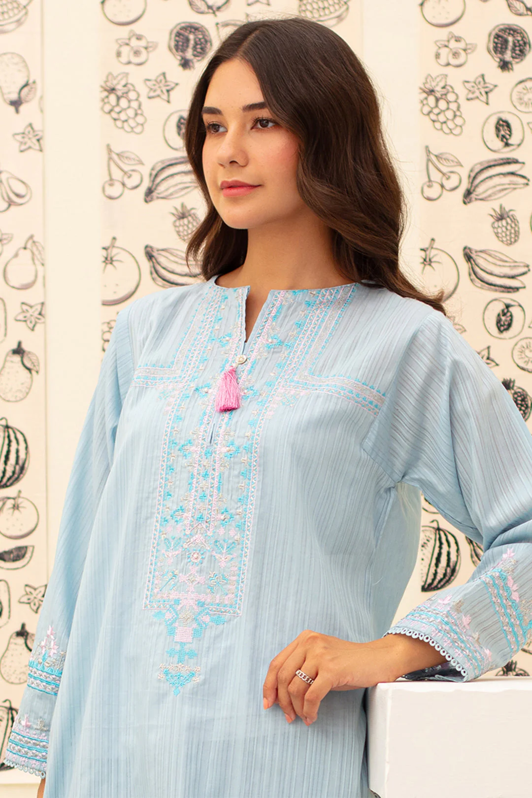 Embroidered Kurta Trouser - 1225 - Image 6