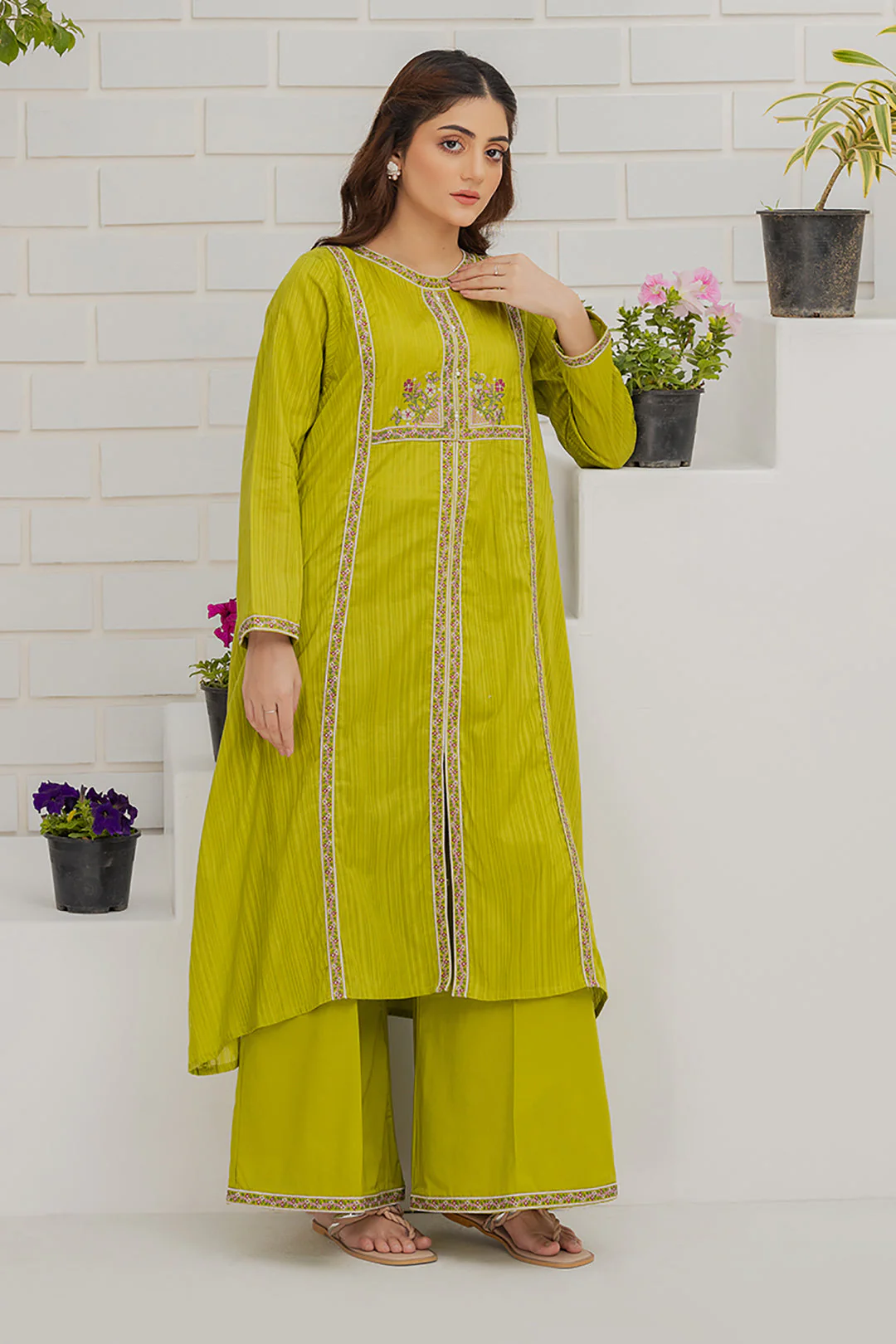 Embroidered Kurta Trouser - 1233 - Image 2
