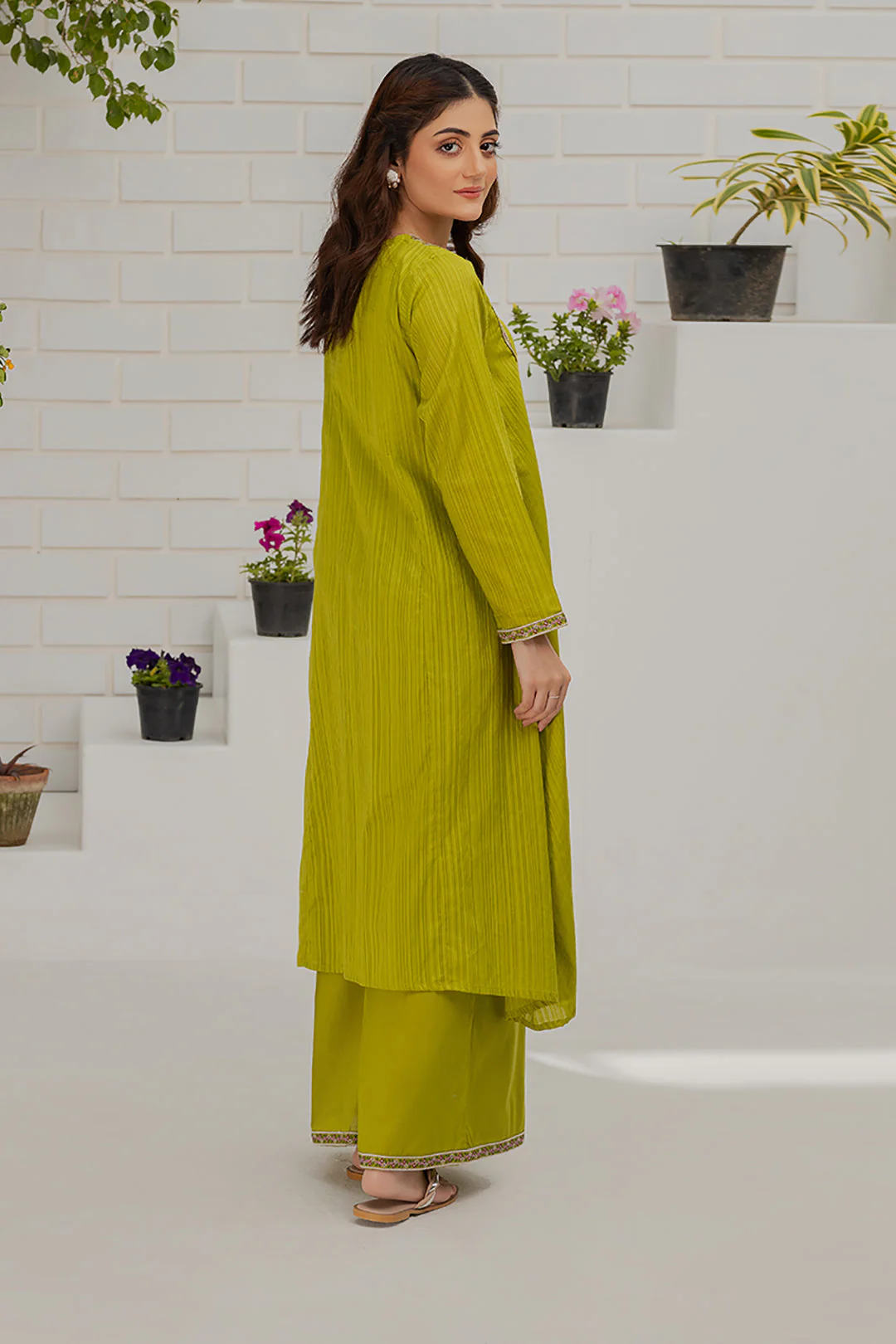 Embroidered Kurta Trouser - 1233 - Image 5