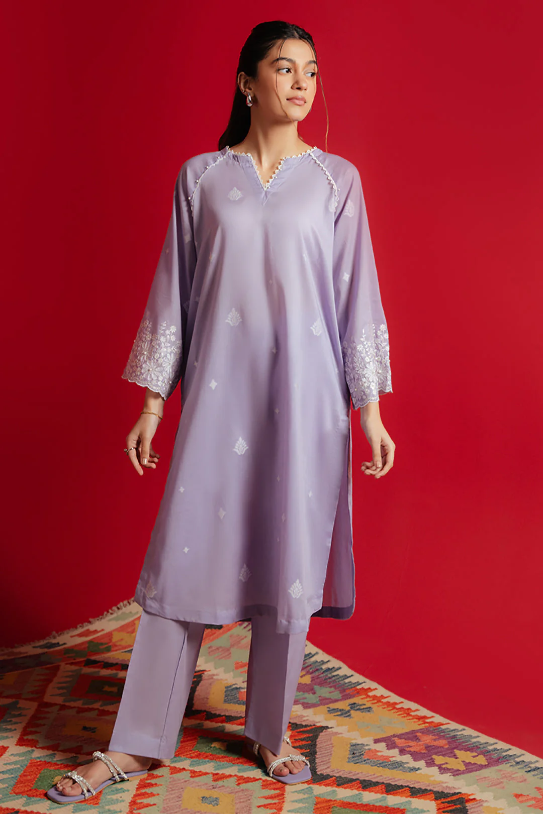Embroidered Kurta Trouser - 1245 - Image 2