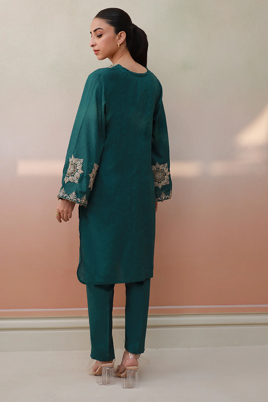 Embroidered Kurta Trouser - 1254 - Image 5