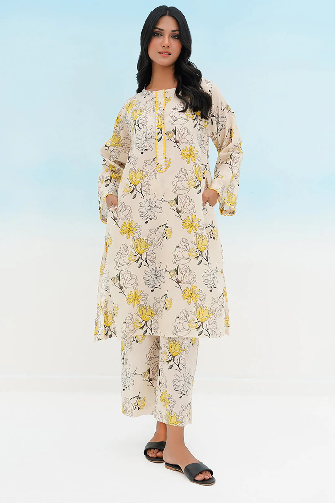 Embroidered Kurta Trouser - 1364 - Image 2