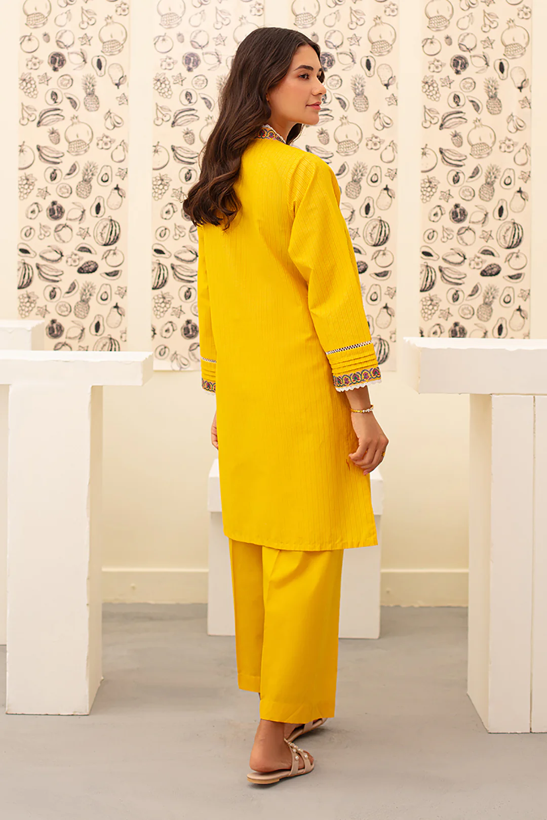 Embroidered Kurta Trouser - 1400 - Image 5