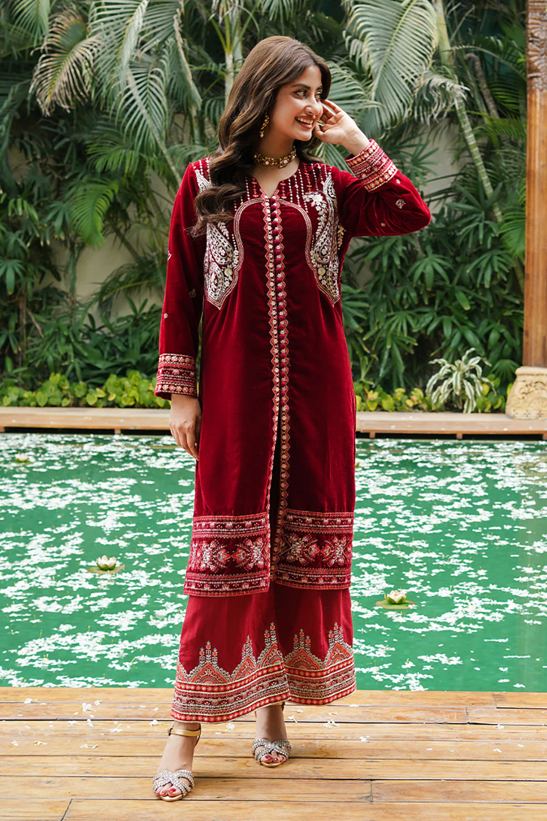 Embroidered Kurta Trouser - 3275 - Image 3