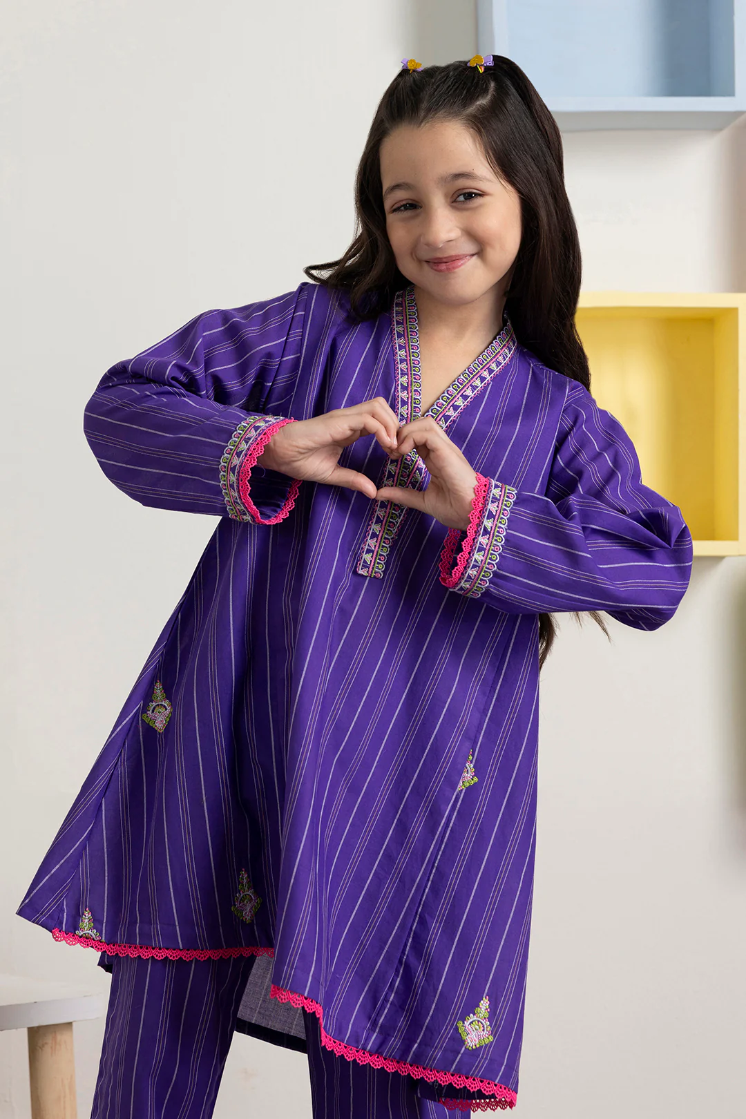 Embroidered Kurta Trouser - 2407 - Image 2