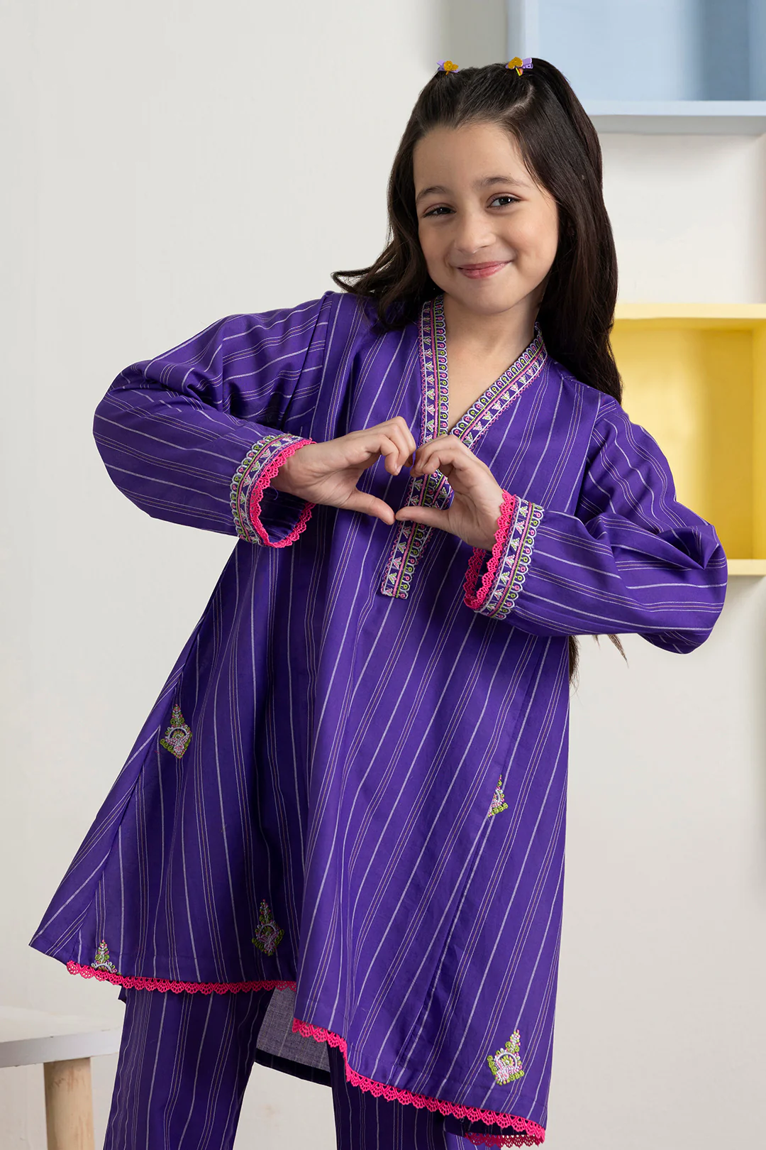 Embroidered Kurta Trouser - 2407 - Image 5