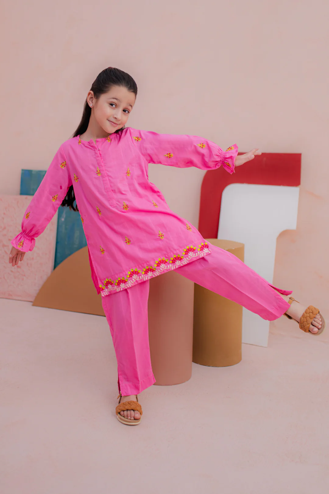 Embroidered Kurta Trouser - 2419 - Image 3