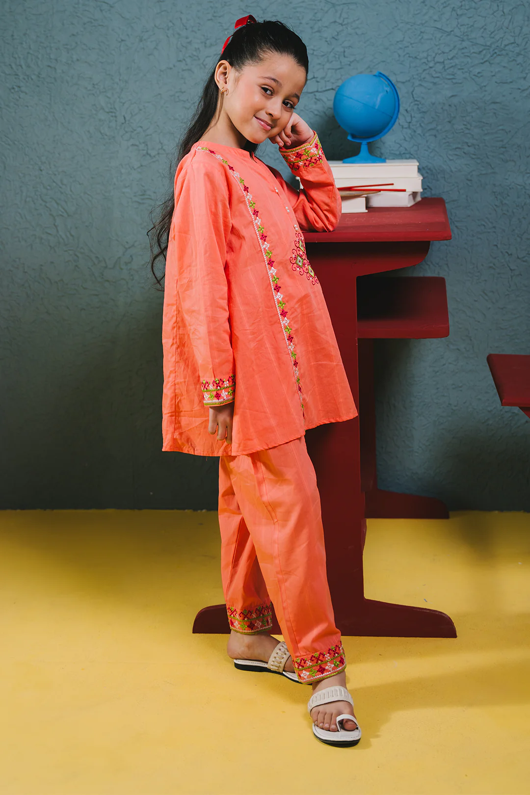 Embroidered Kurta Trouser - 2420 - Image 2
