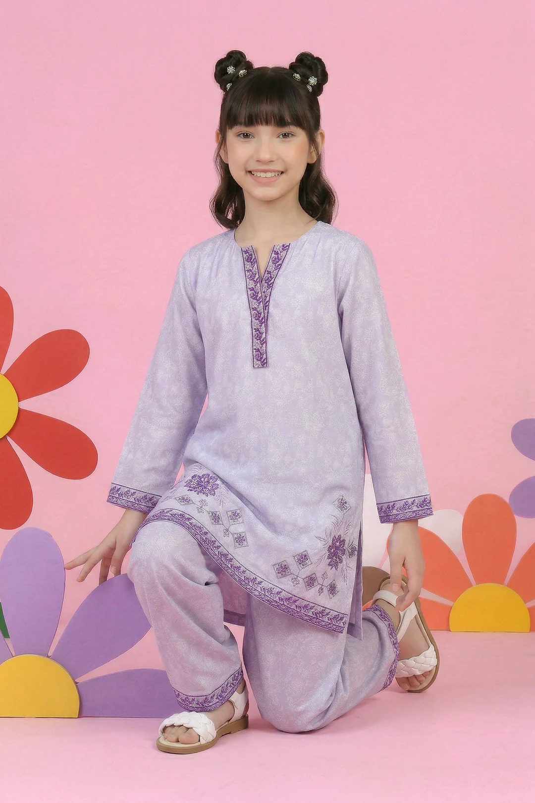 Embroidered Kurta Trouser - 2435 - Image 2