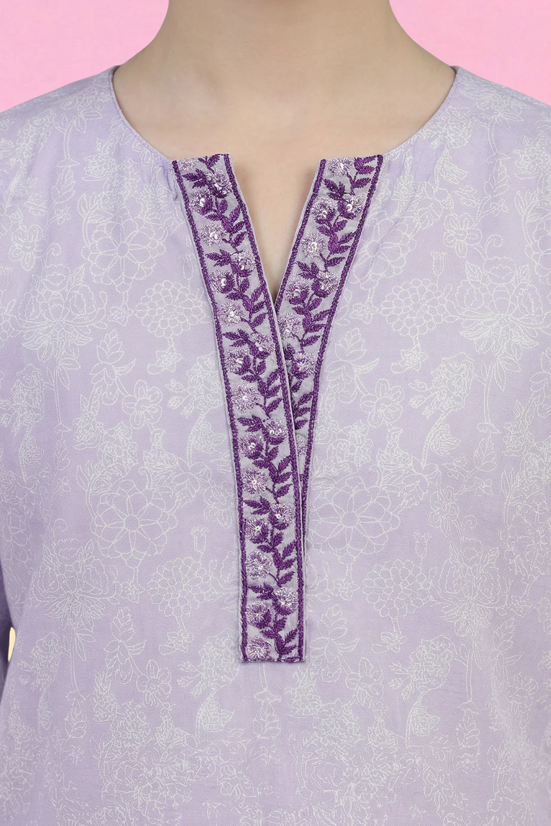Embroidered Kurta Trouser - 2435 - Image 3
