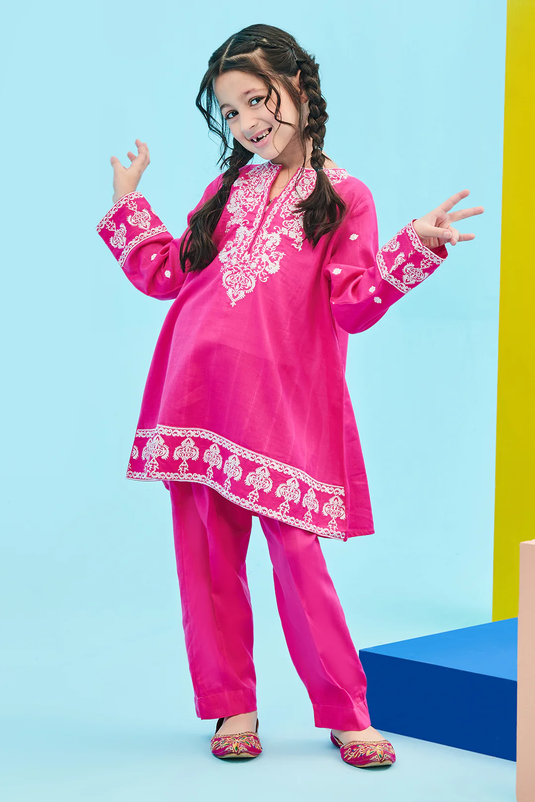 Embroidered Kurta Trouser - 2464 - Image 2