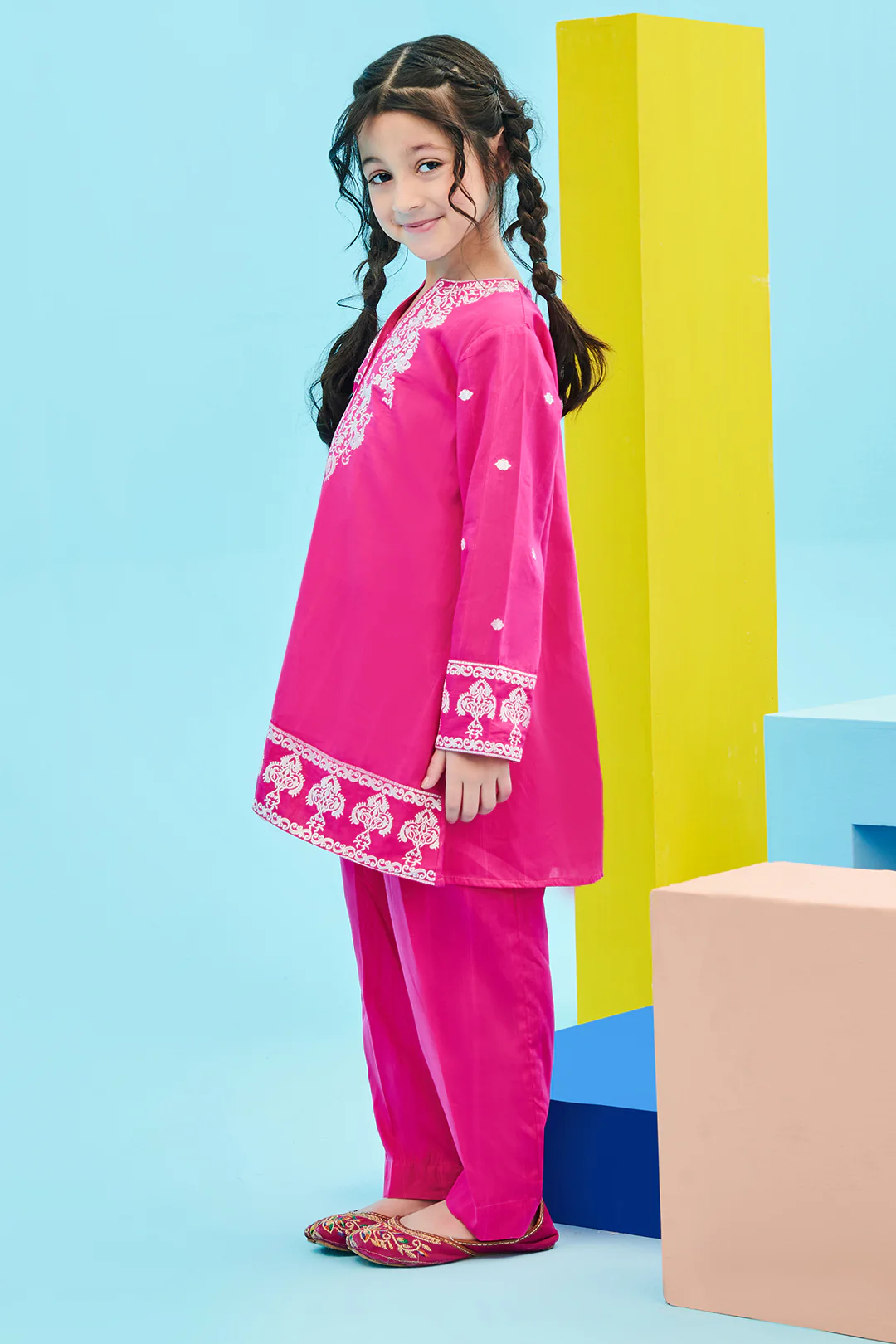 Embroidered Kurta Trouser - 2464 - Image 3