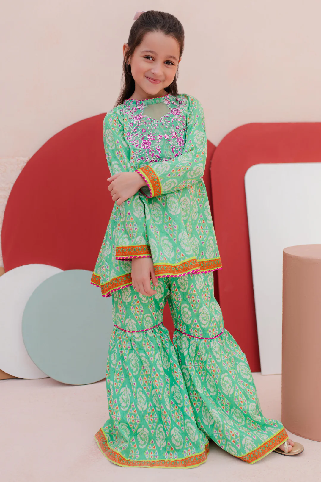 Embroidered Kurta Trouser - 2469