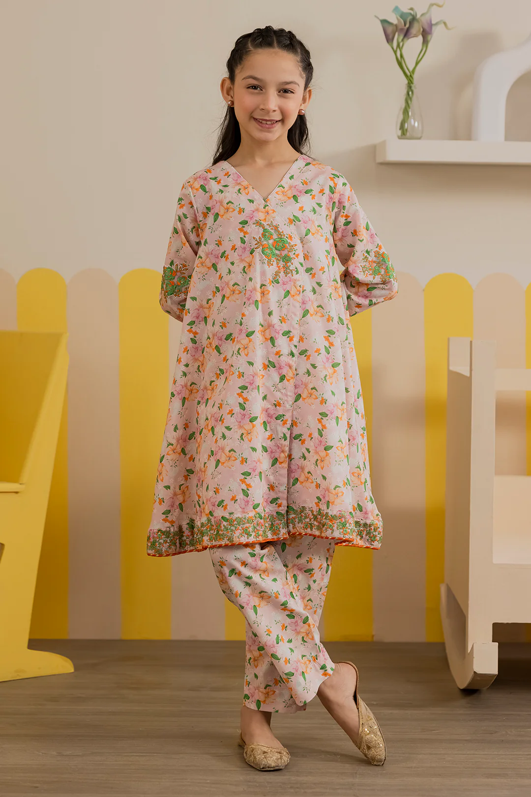Embroidered Kurta Trouser - 2470