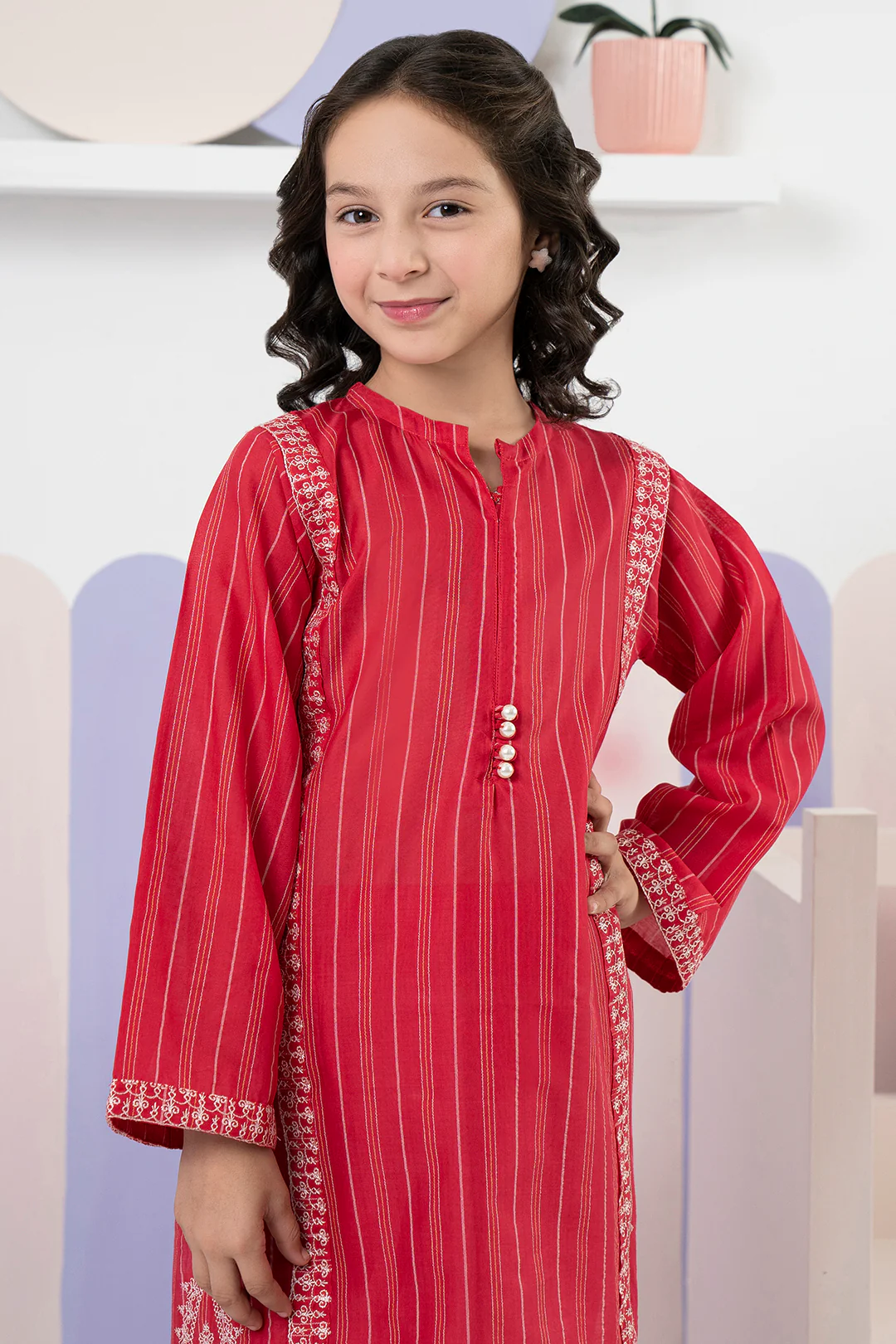 Embroidered Kurta Trouser - 2127 - Image 2