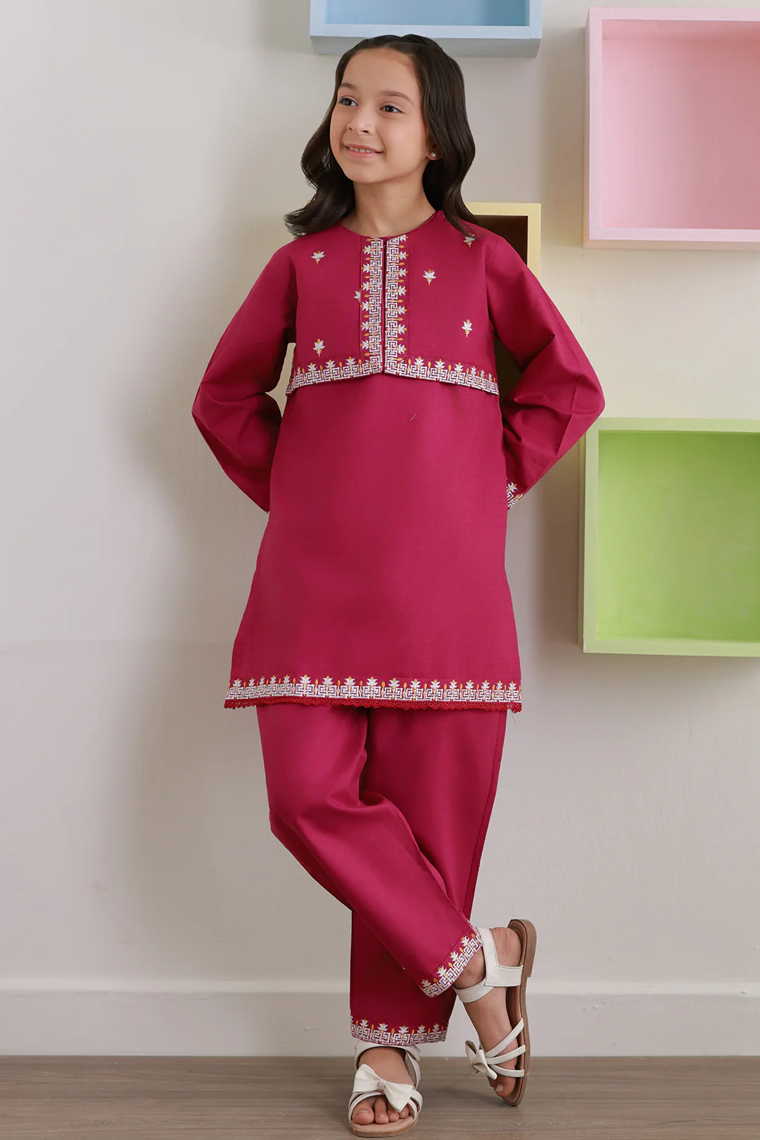Embroidered Kurta Trouser - 2188 - Image 3