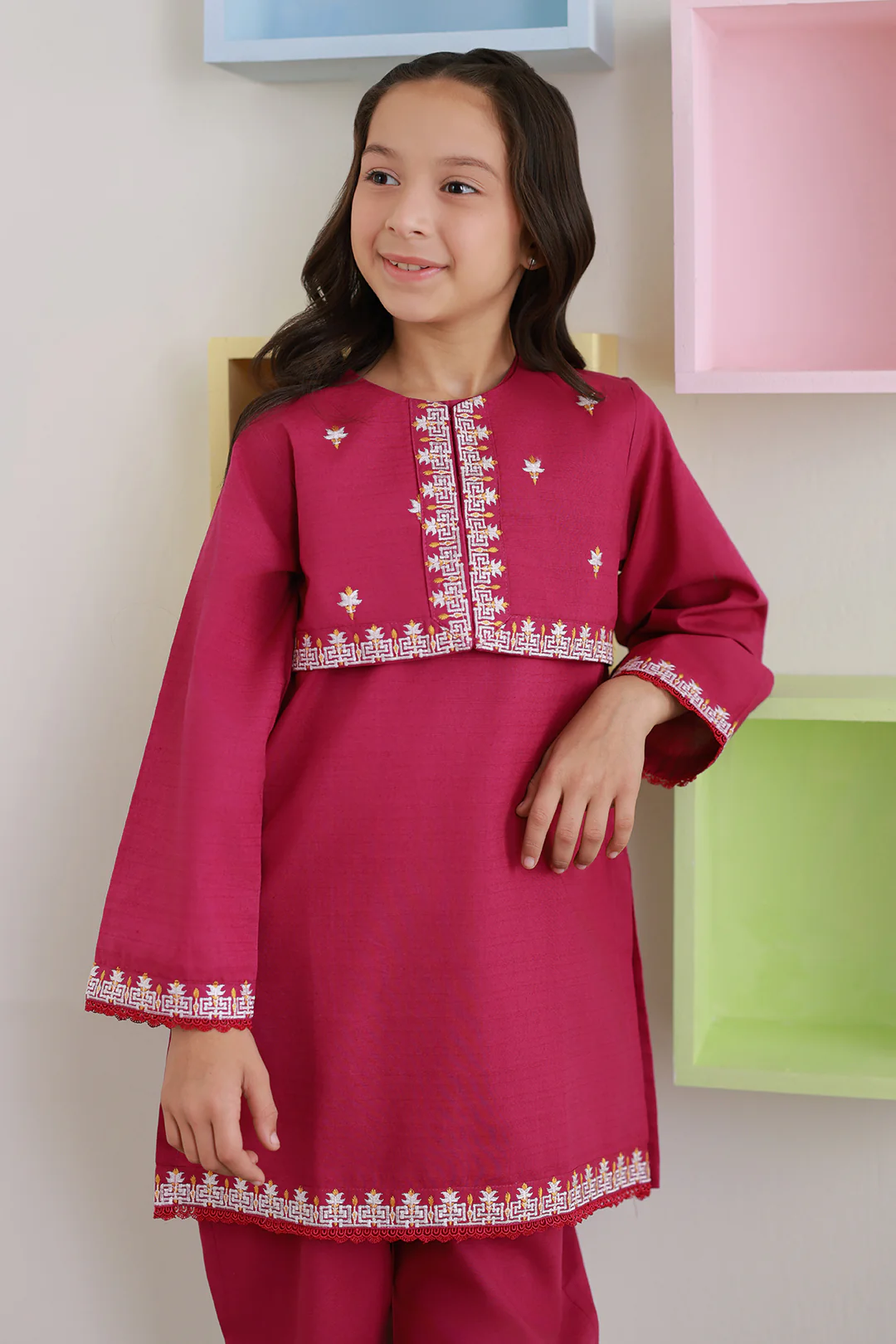 Embroidered Kurta Trouser - 2188 - Image 4