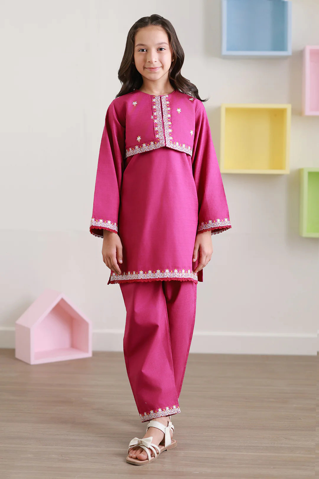 Embroidered Kurta Trouser - 2188 - Image 6