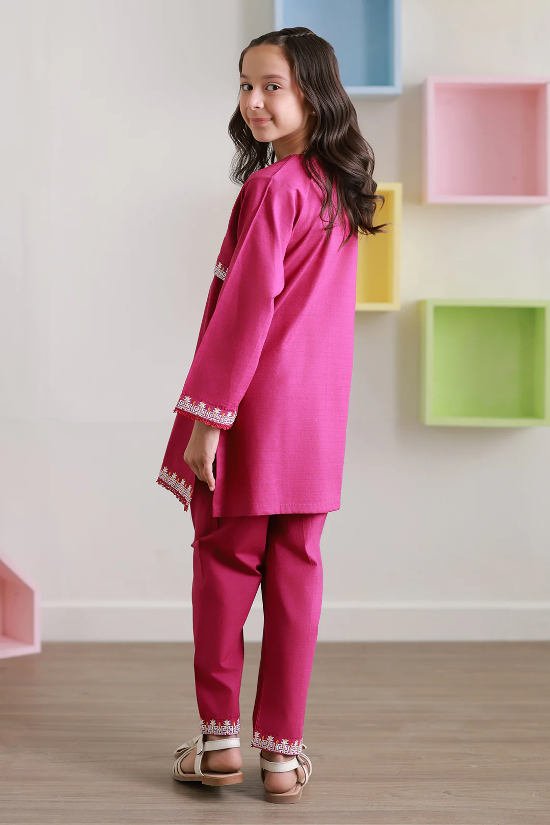 Embroidered Kurta Trouser - 2188 - Image 7