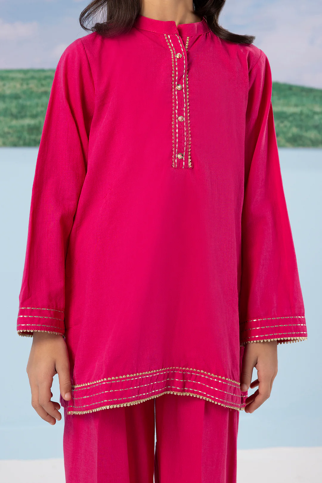 Embroidered Kurta Trouser - 2204 - Image 15