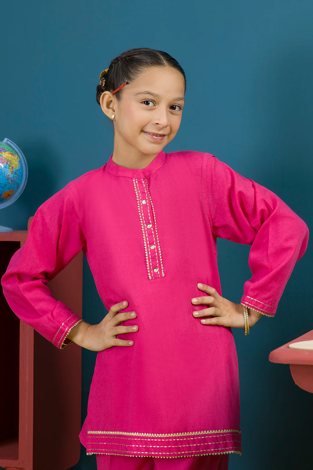 Embroidered Kurta Trouser - 2204 - Image 2